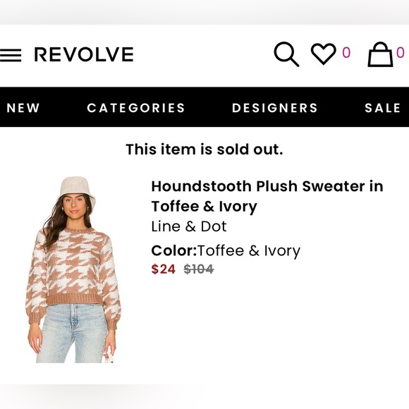 NWT line and Dot houndstooth sweater - Picture 2 of 6